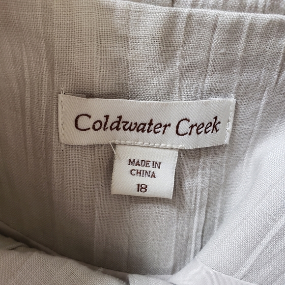 Coldwater Creek Navy and Beige Button-Down Jacket - Picture 6 of 8